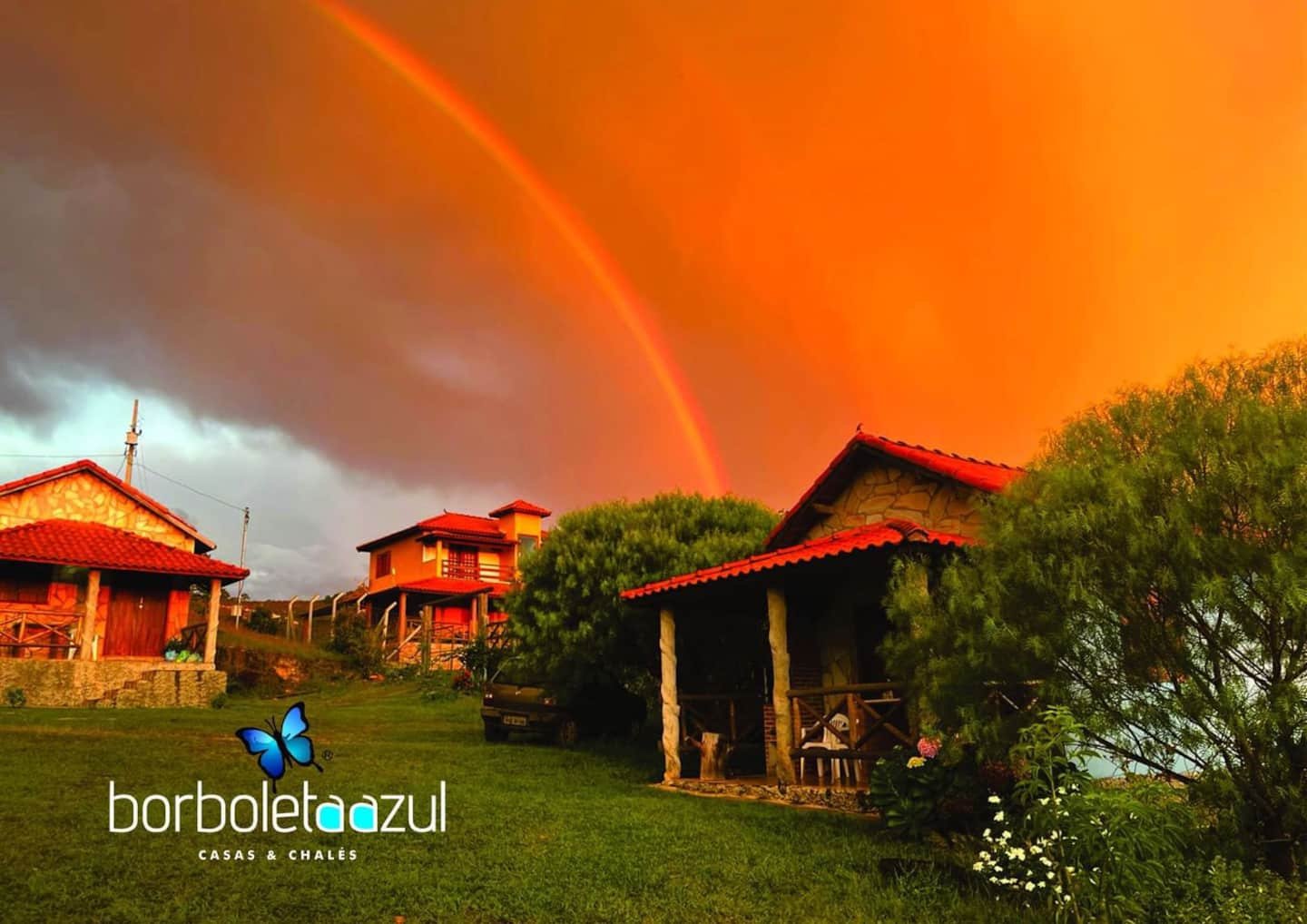 Vista externa da Borboleta Azul